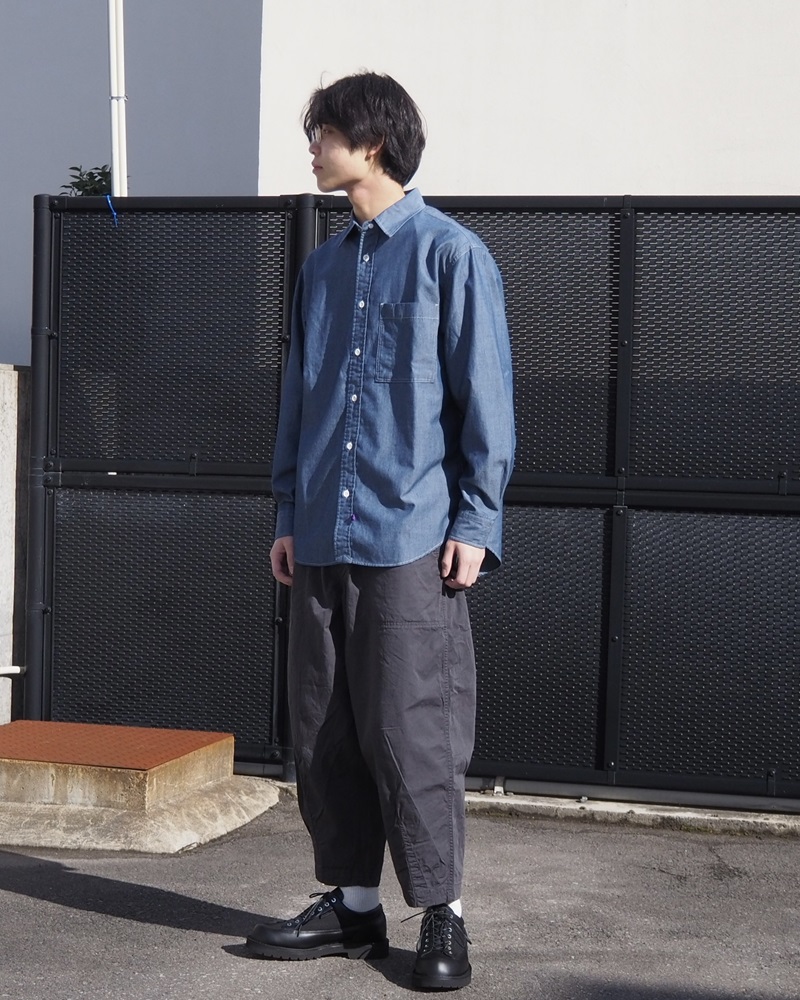 THE NORTH FACE PURPLE LABEL】”Regular Collar Chambray Field Shirt 