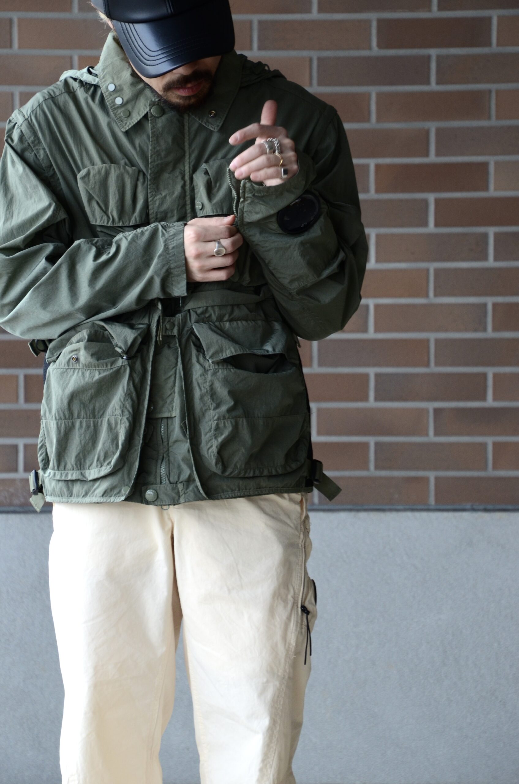 C.P. Company】CHROME-R GOGGLE UTILITY JACKET・LIGHT FLEECE