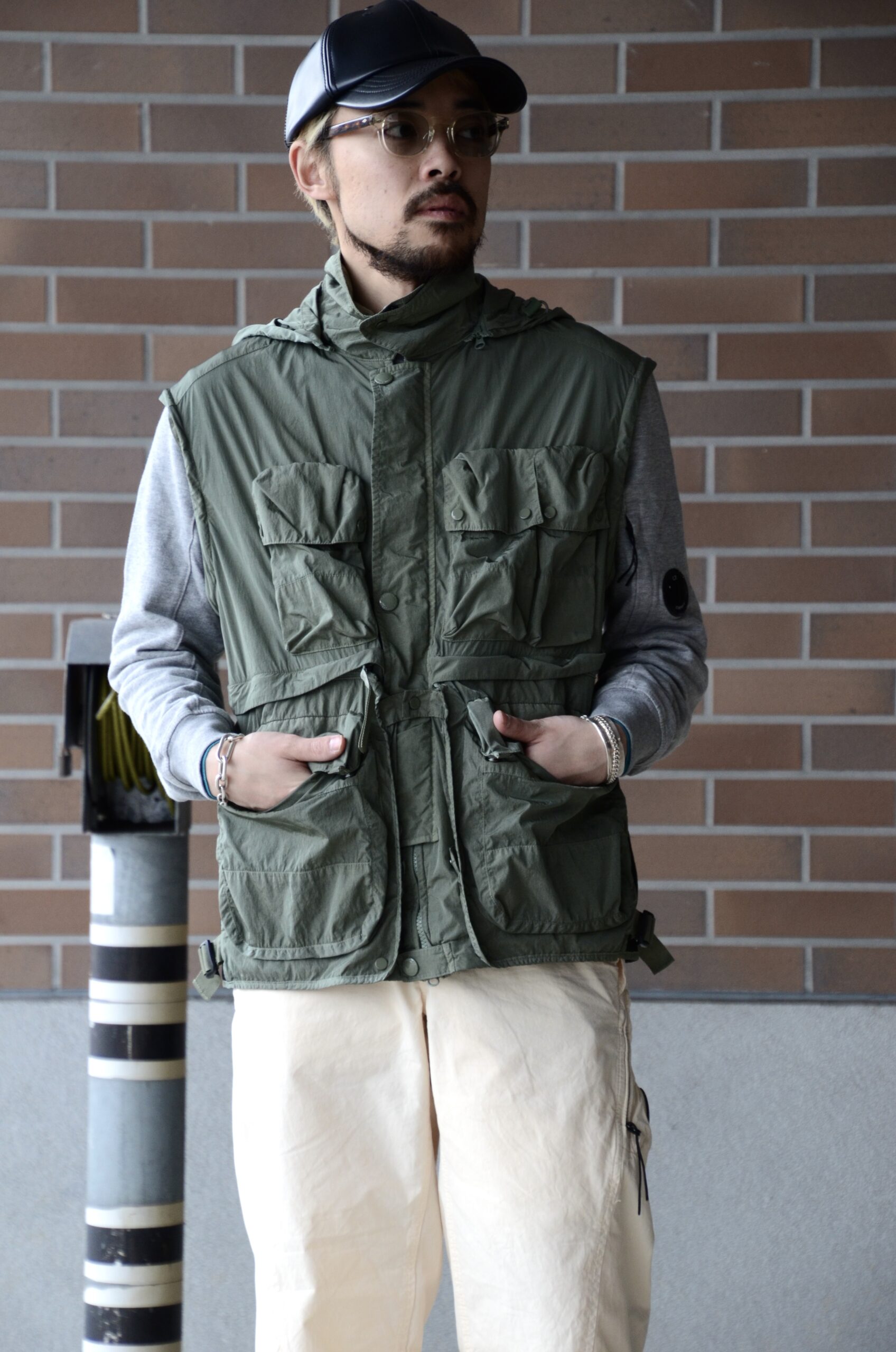 C.P. Company】CHROME-R GOGGLE UTILITY JACKET・LIGHT FLEECE
