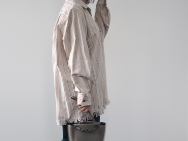 YOKE】“STRIPE OPEN COLLAR FRINGE SHIRT” | CIENTO BLOG YOKE】“STRIPE OPEN COLLAR FRINGE SHIRT” | CIENTO BLOG