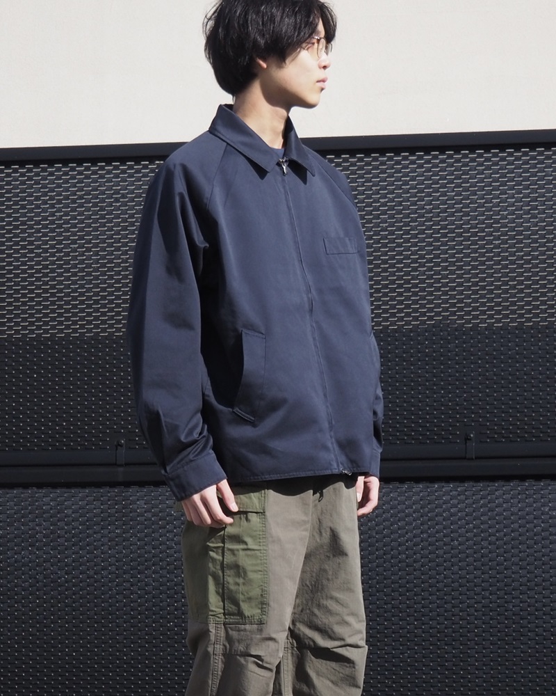 4F26BS01【未使用】nanamica CHINO CREW JACKET ネイビー S