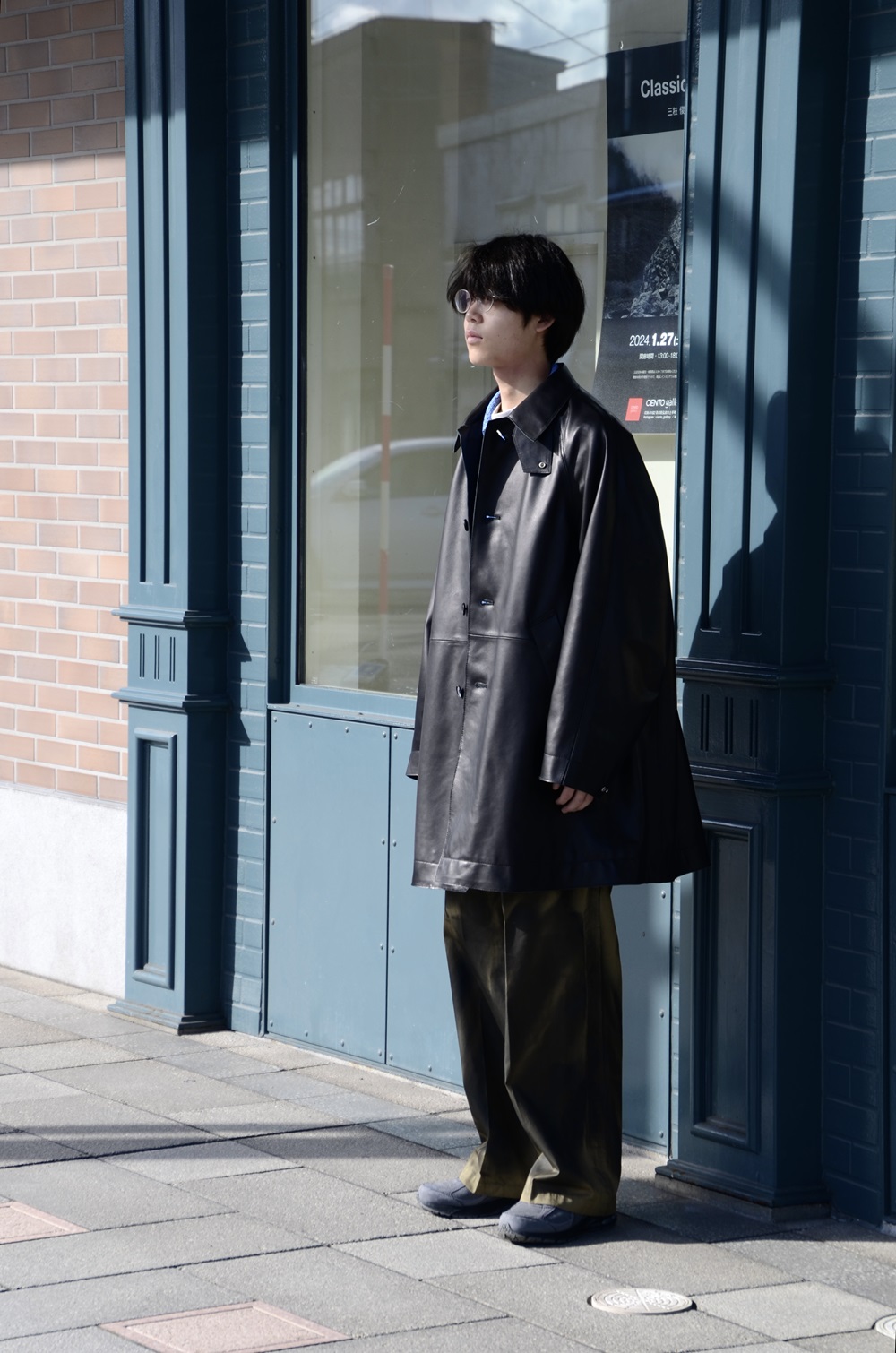 YOKE ヨーク LEATHER CUT-OFF HALF COAT