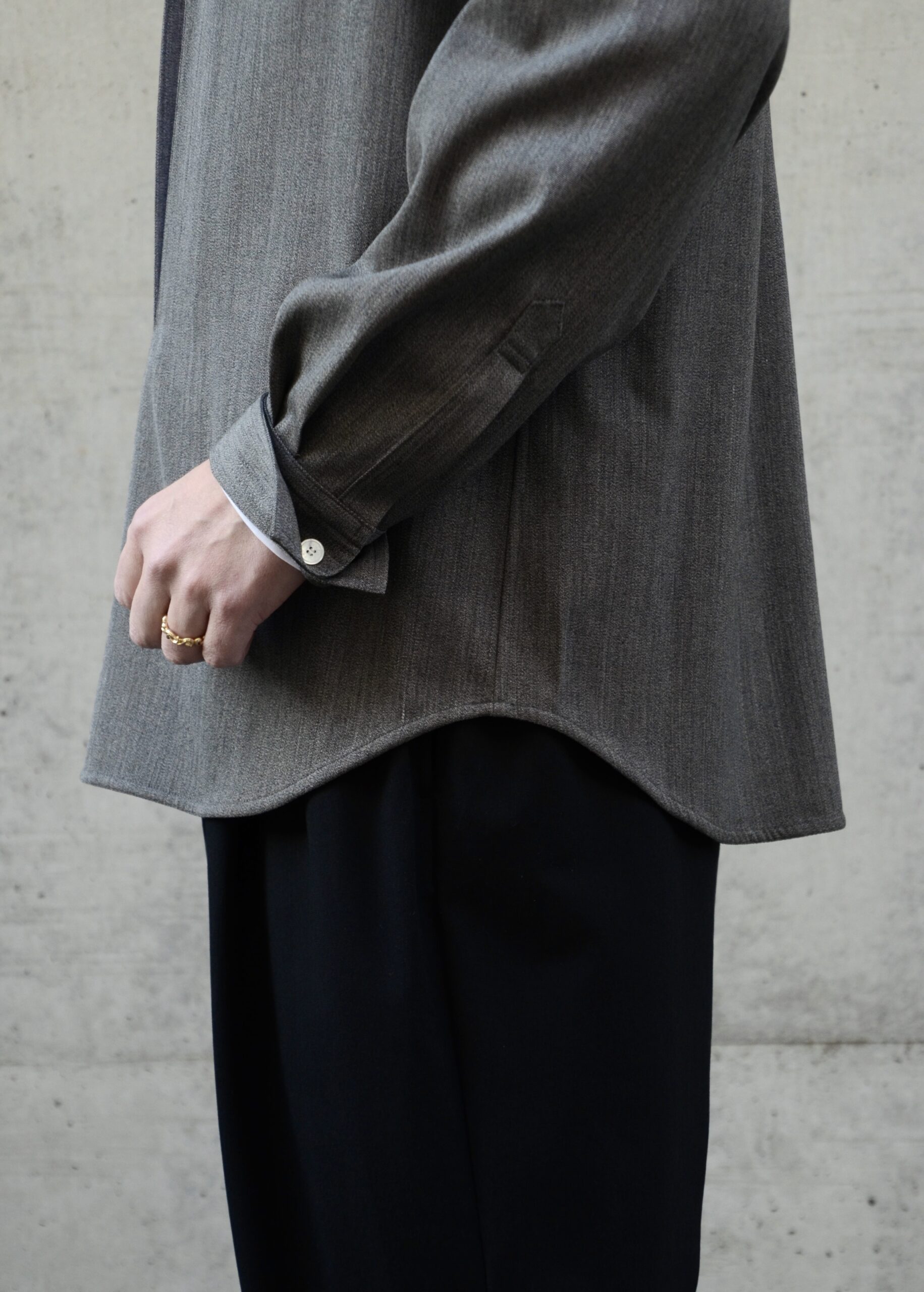 CINOH チノ CIENTO EXCLUSIVE ITEM SUMMER WOOL PULLOVER SHIRT シャツ シエント別注 j