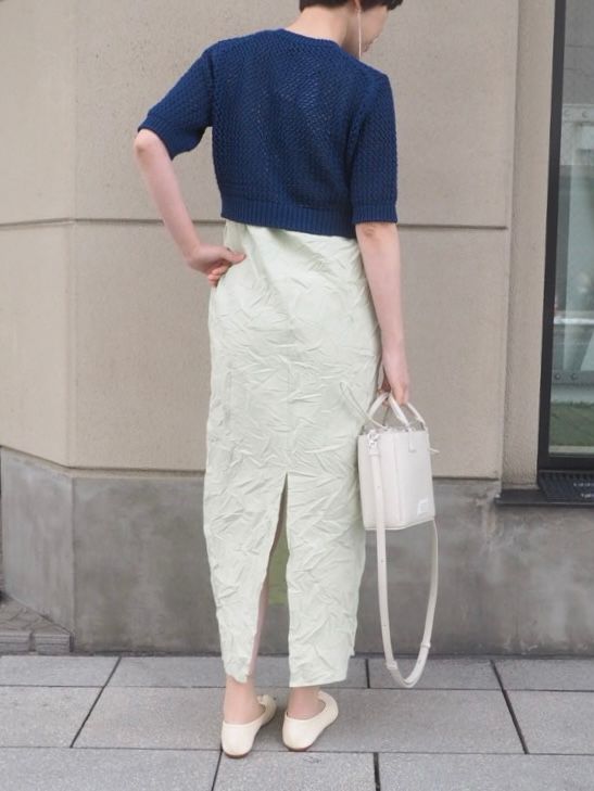 トップス AURALEE | COTTON LILY-YARN MESH KNIT TEE COTTON LILY-YARN MESH KNIT TEE #BLUE [A24ST02LM] – ciacura