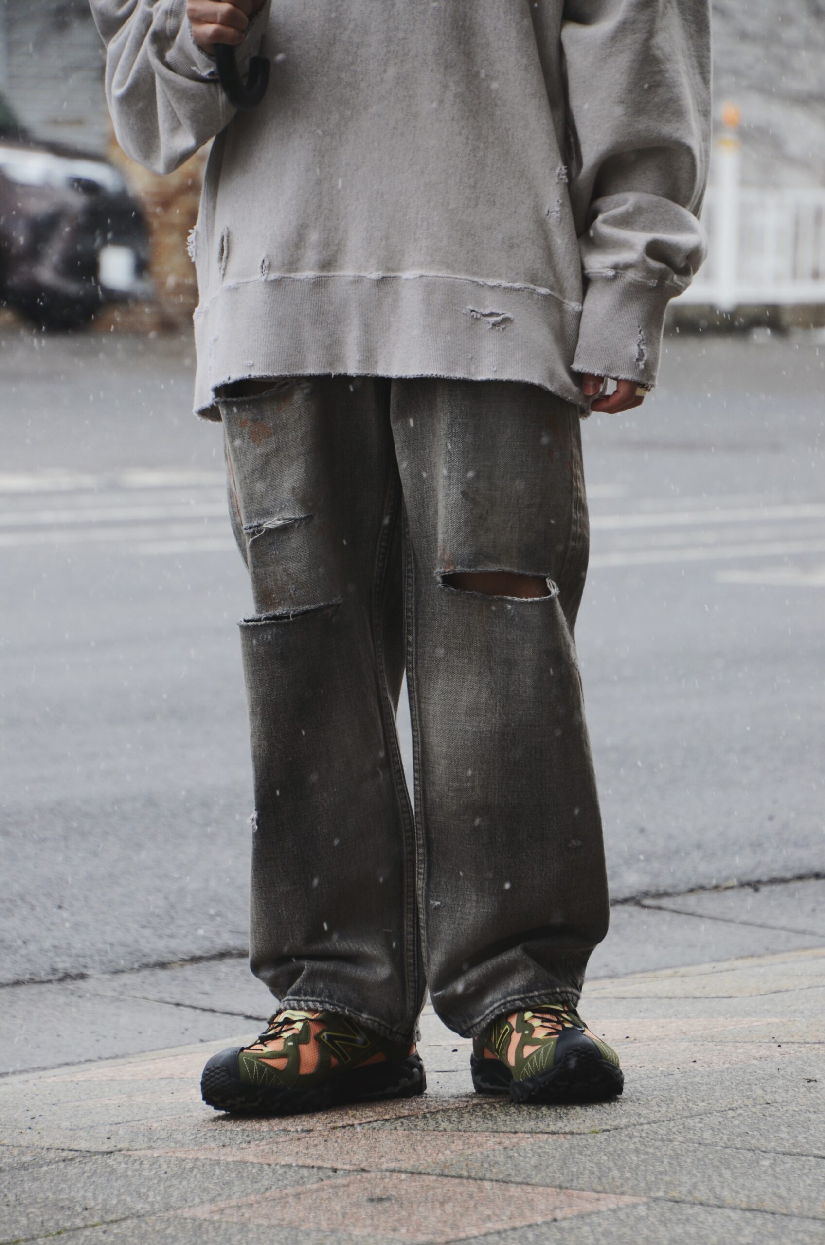 ANCELLM】CRASH SELVEDGE DENIM STRAIGHT 5P PANTS | CIENTO BLOG