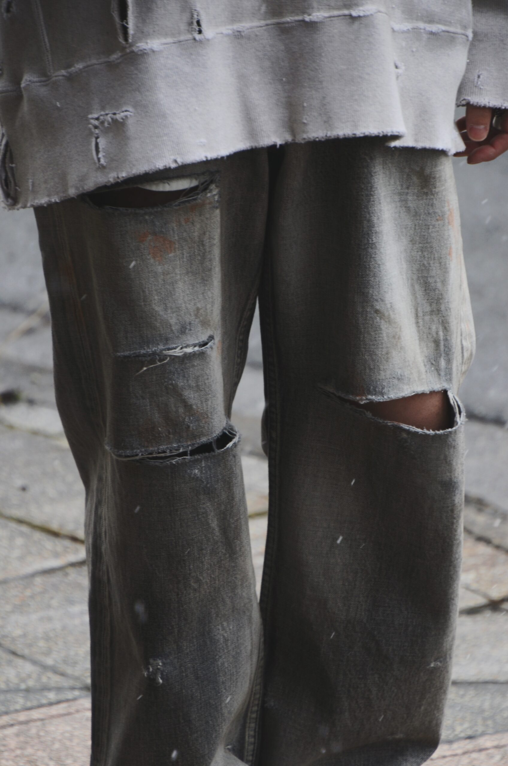 ANCELLM】CRASH SELVEDGE DENIM STRAIGHT 5P PANTS | CIENTO BLOG