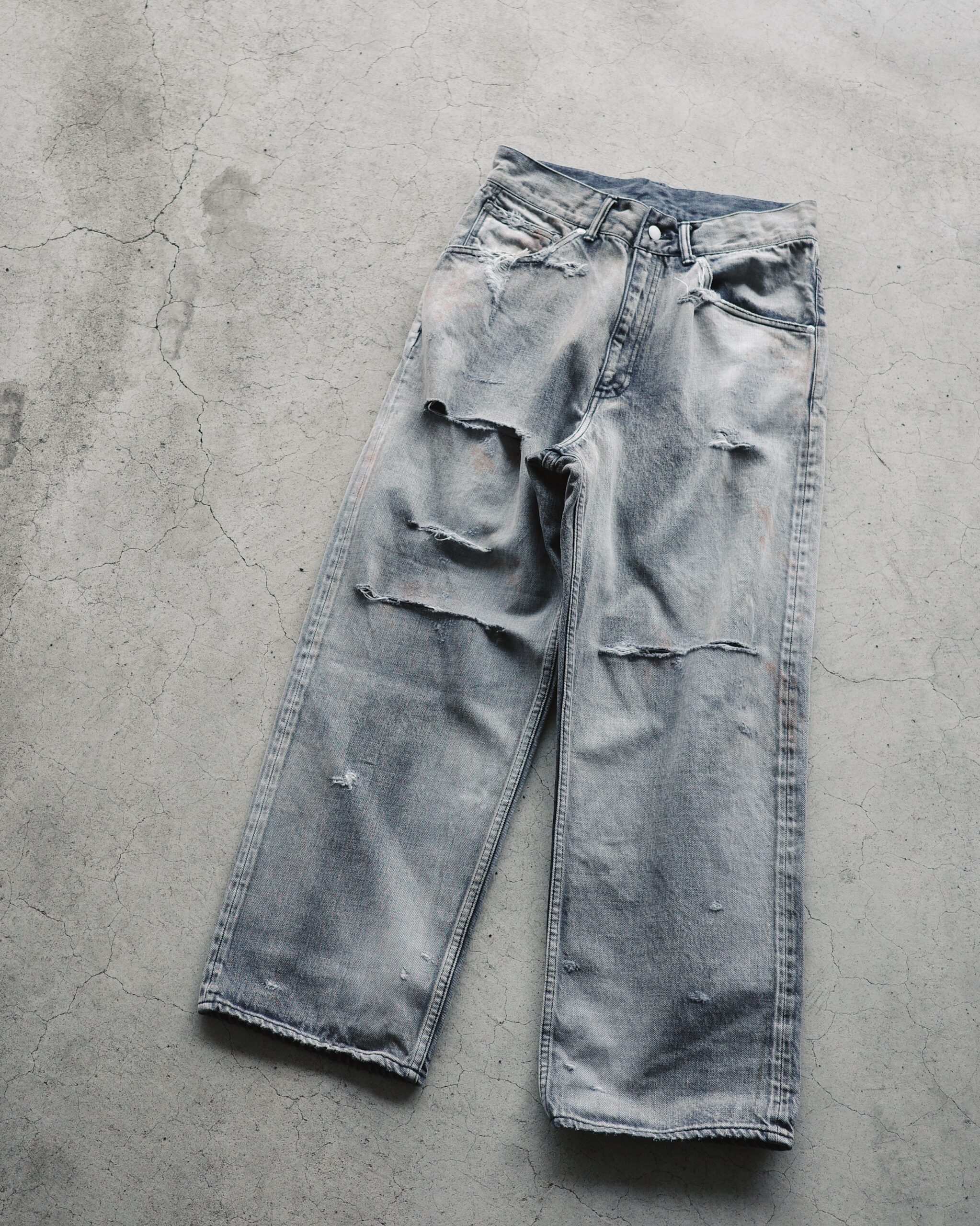 ANCELLM】CRASH SELVEDGE DENIM STRAIGHT 5P PANTS | CIENTO BLOG