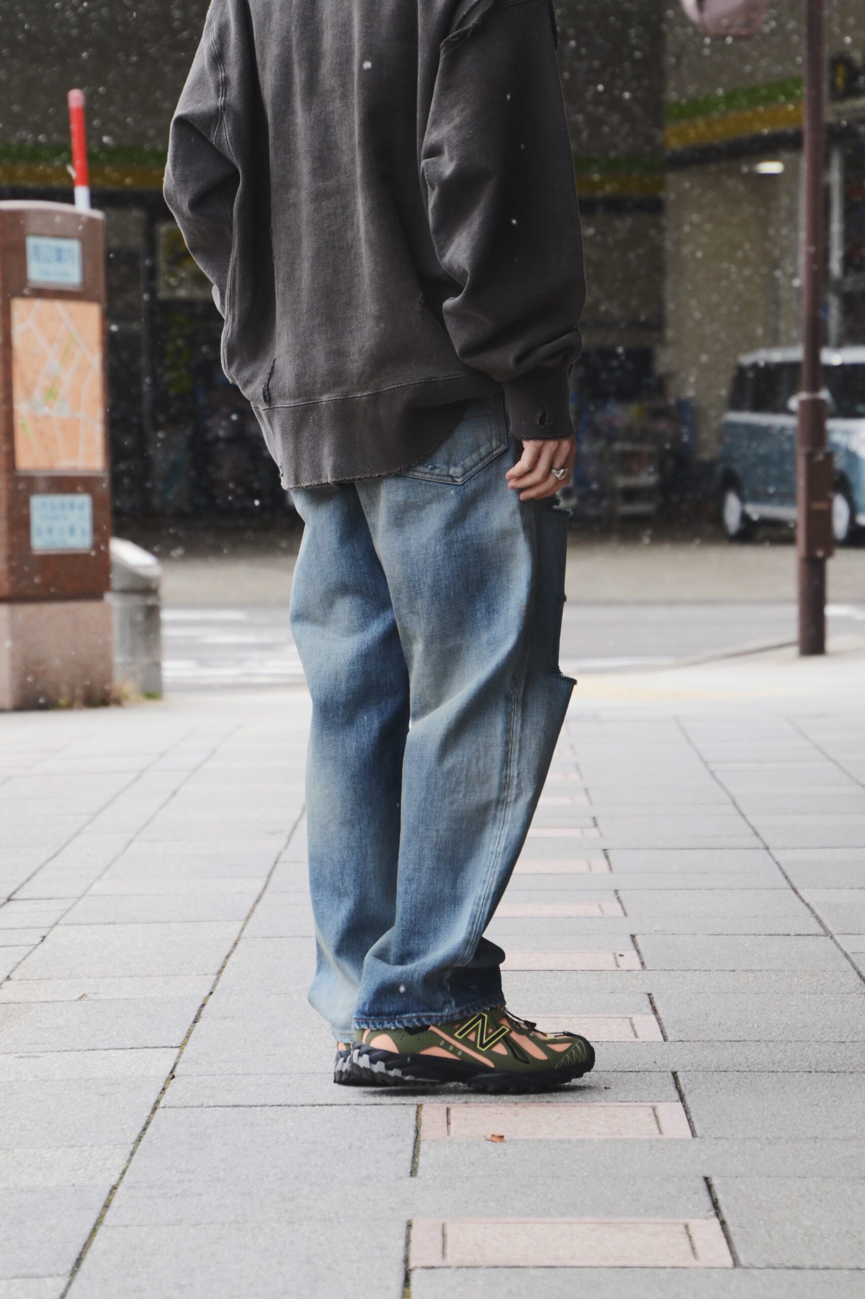 パンツ ANCELLM CRASH SELVEDGE DENIM STRAIGHT 2 ANCELLM CRASH SELVEDGE DENIM STRAIGHT 2 デニムパンツ ジーンズ