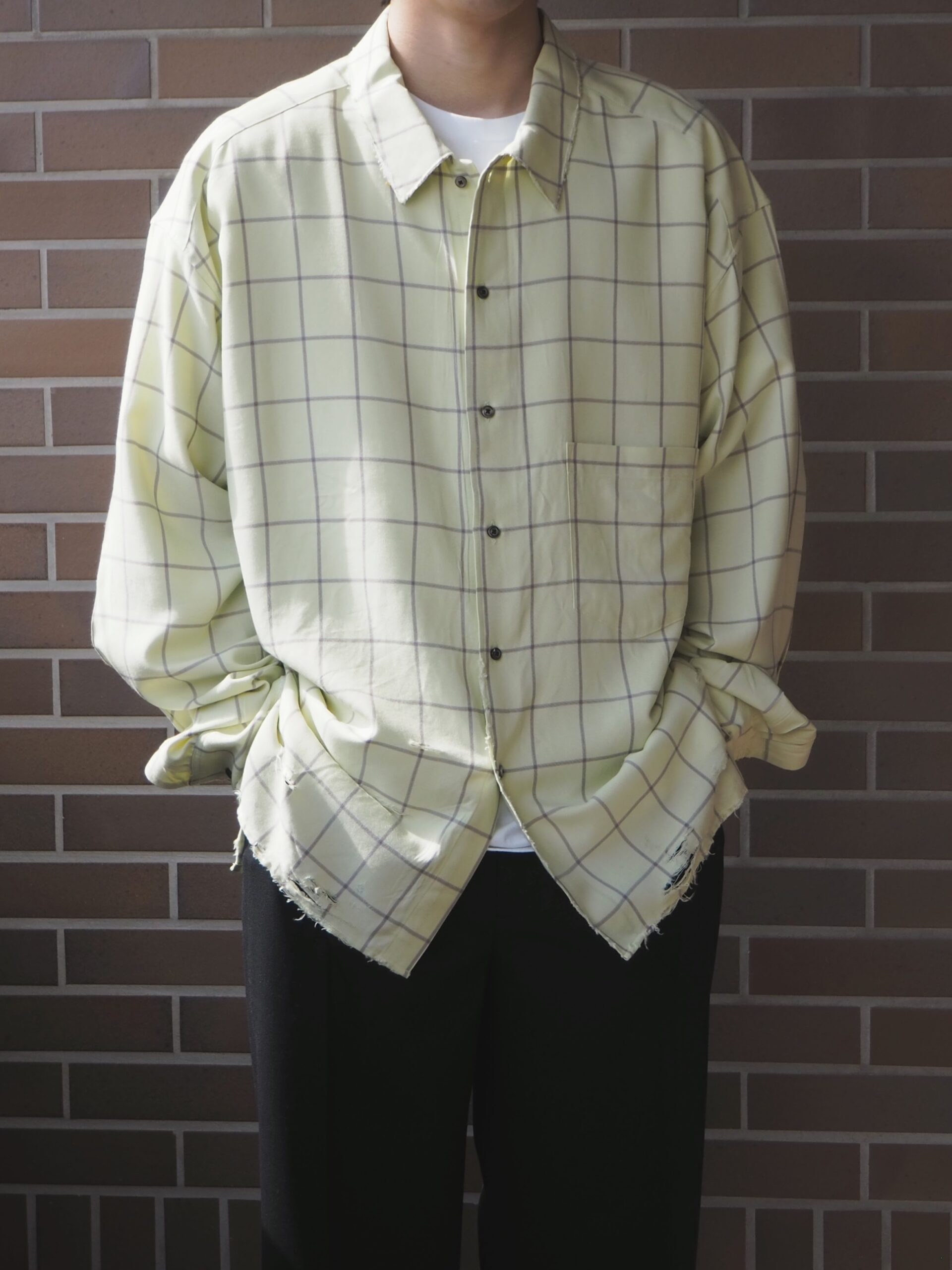 ANCELLM】 RAYON CHECK CRASH LS SHIRT | CIENTO BLOG