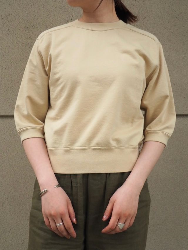 AURALEE】ELASTIC HIGH GAUGE SWEAT HALF SLEEVE P/O | CIENTO BLOG