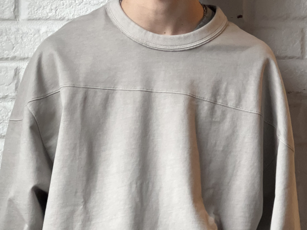 MAISON SPECIAL 11241411303 Pigment-Dye Sweat Prime-Over Football Crew Neck Long-Sleeve T-Shirts 通販