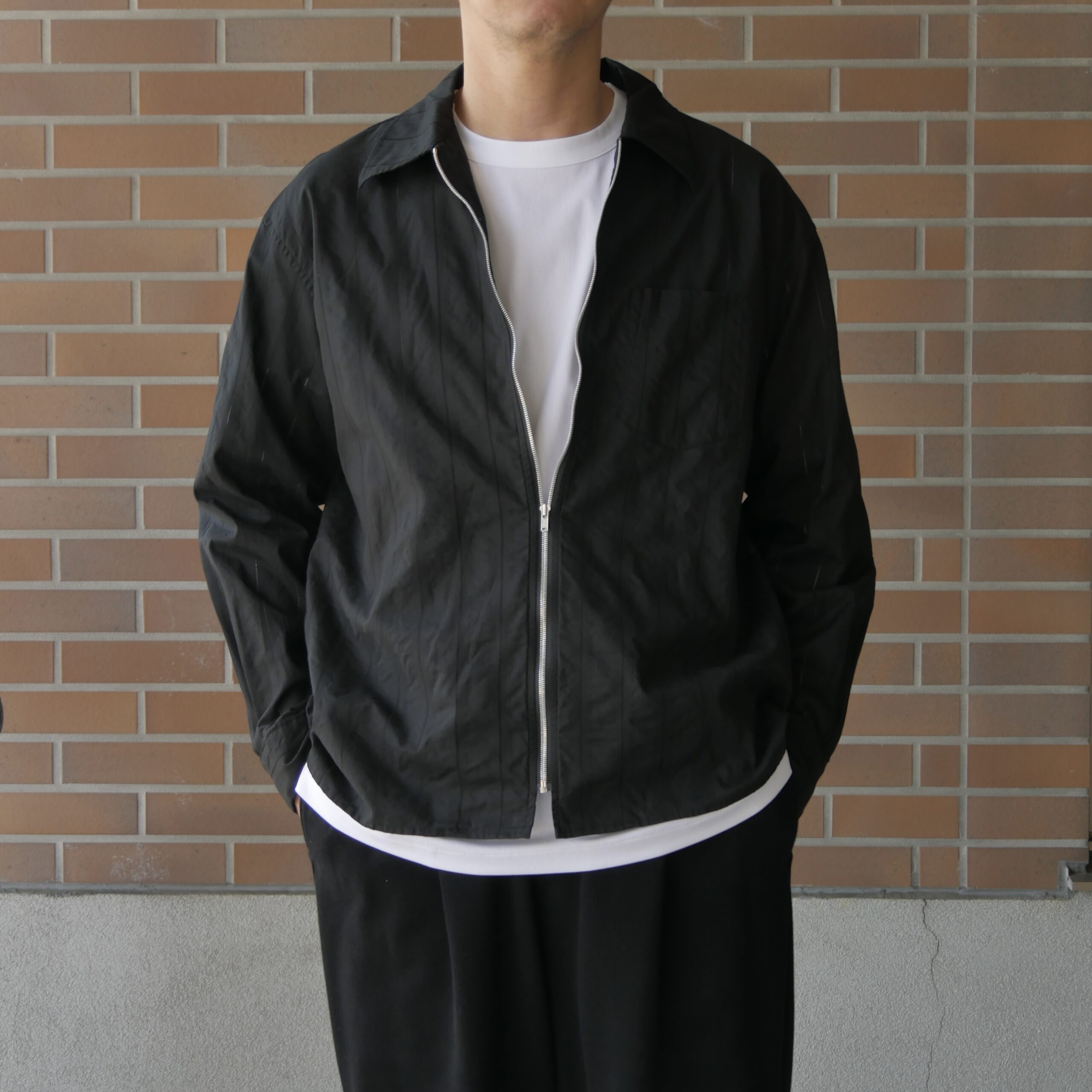 WEWILL】ウィーウィル ＜LS ZIP SHIRT＞＆＜CUT-OFF SLEEVE SHIRT 