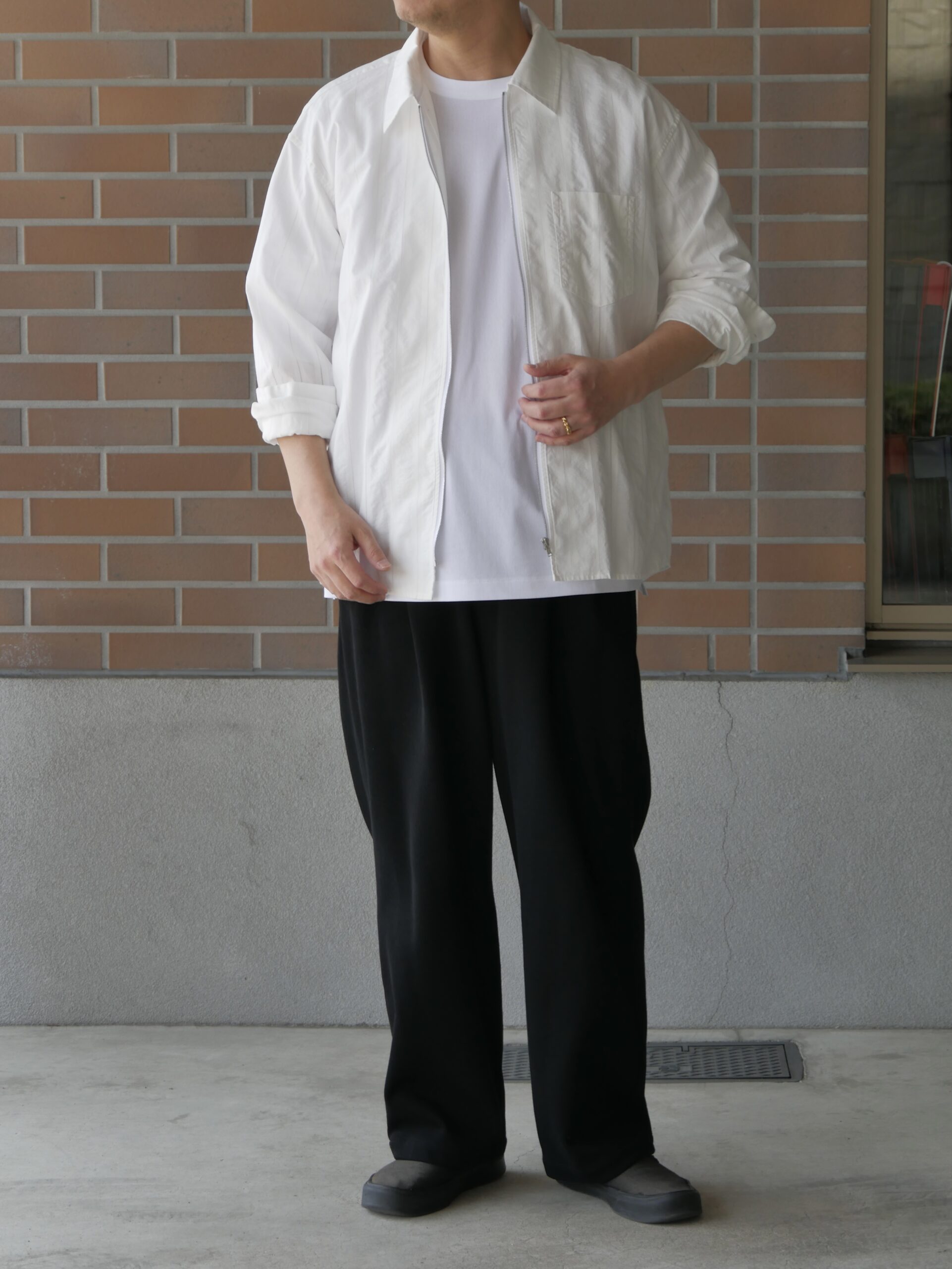 WEWILL Zip Shirt サイズ1 WEWILL】ウィーウィル ＜LS ZIP SHIRT＞＆＜CUT-OFF SLEEVE