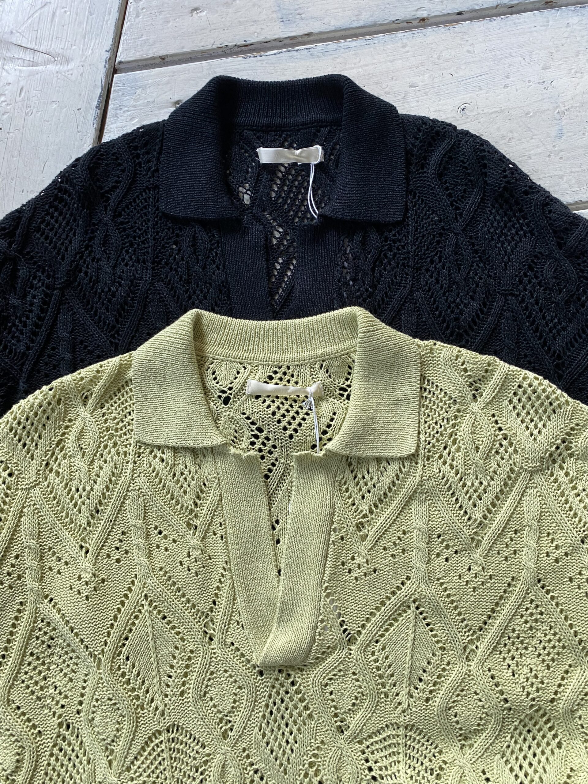 LUENNA】 Skipper Knit Polo Shirt / スキッパー ニット