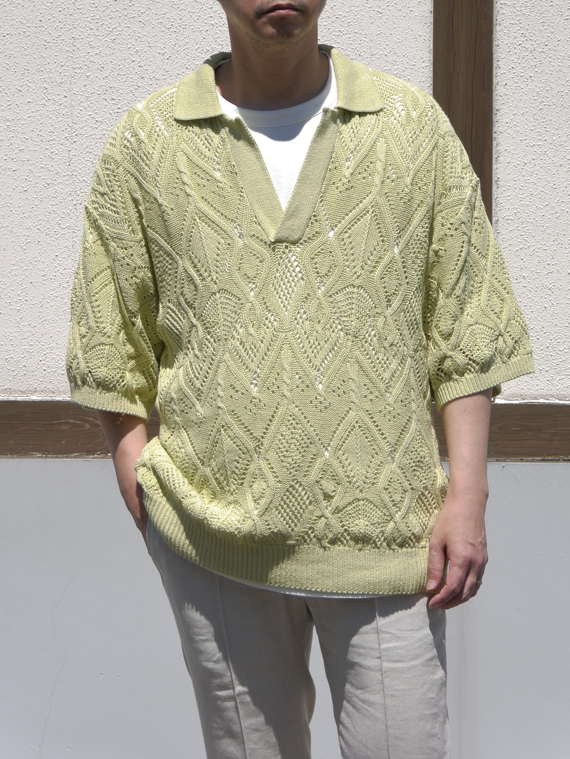 ANEI スキッパーニットポロ ANEI】のニットポロで色々なスタイリング | CIENTO BLOG