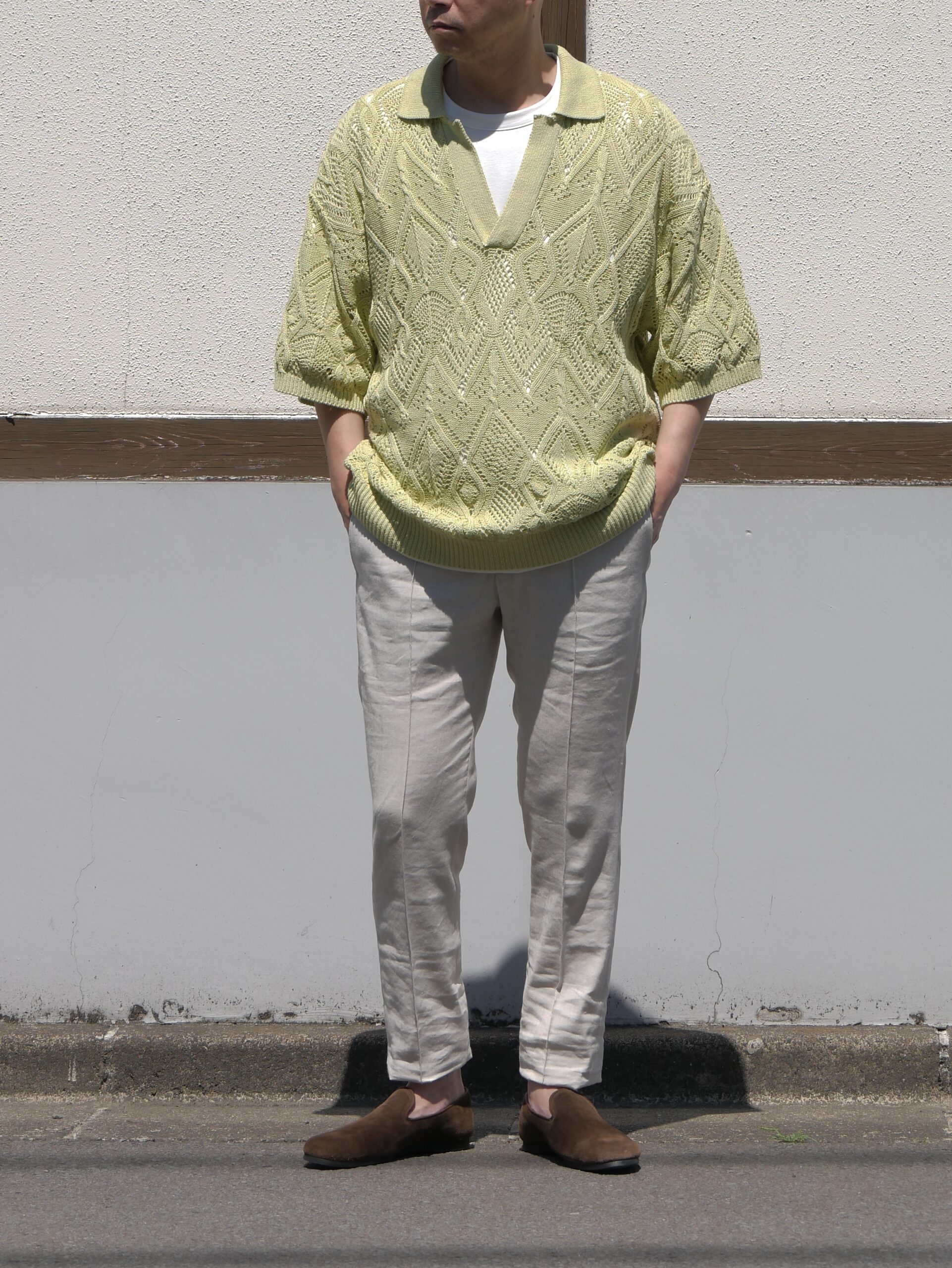 LUENNA】 Skipper Knit Polo Shirt / スキッパー ニット