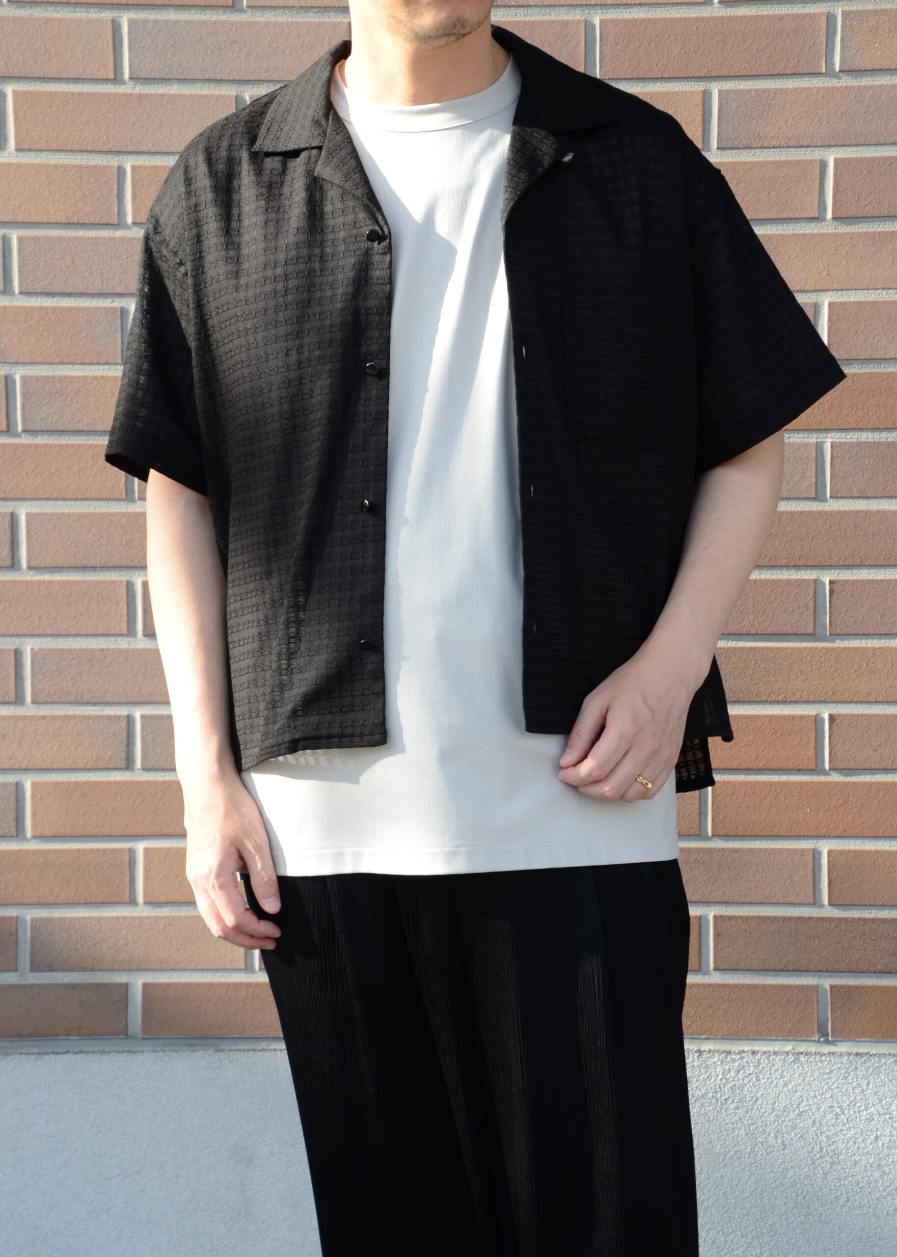 黒 3 wewill tricot polo shirt 黒 3 wewill tricot polo shirt - メルカリ