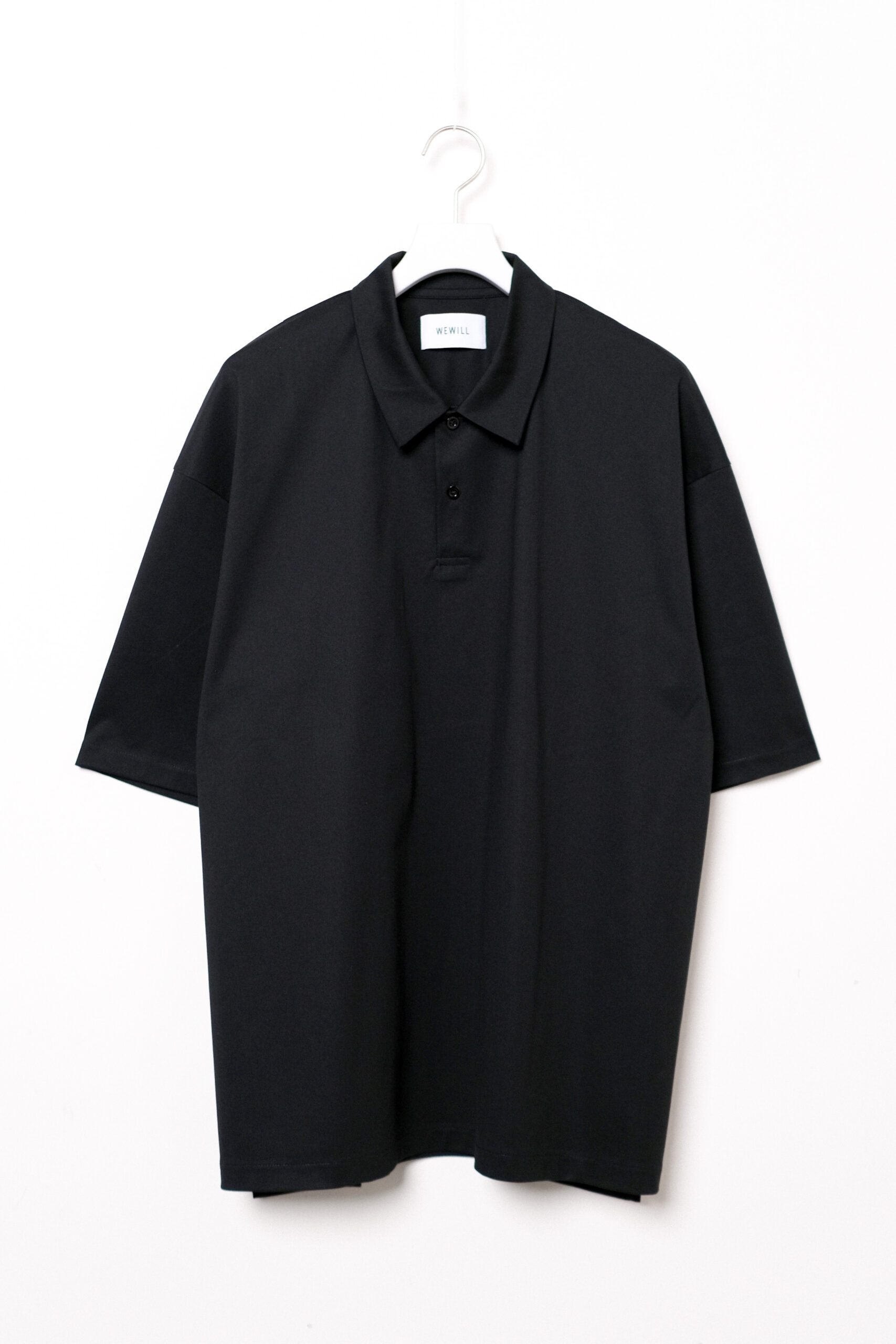 黒 3 wewill tricot polo shirt 黒 3 wewill tricot polo shirt 黒 3 wewill tricot polo shirt