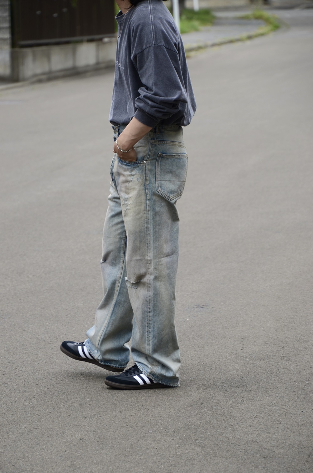 ANCELLM】“P/DAMAGE DENIM STRAIGHT 5P PANTS” ストレートデニムが今の 