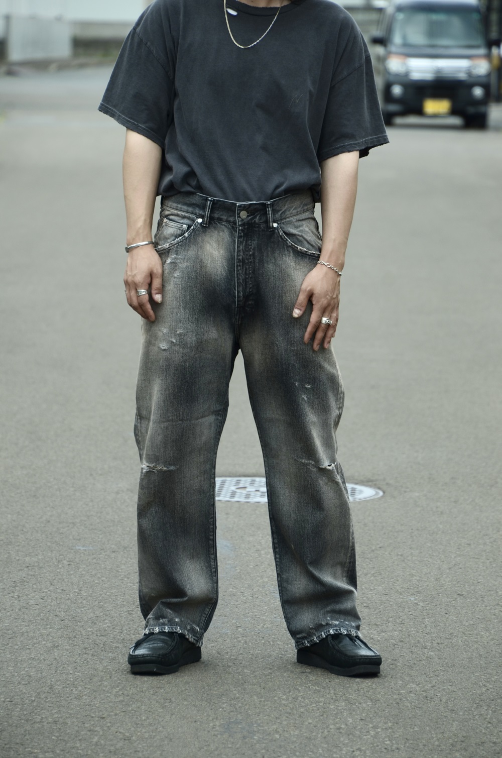 ANCELLM】“P/DAMAGE DENIM STRAIGHT 5P PANTS” ストレートデニムが今の 