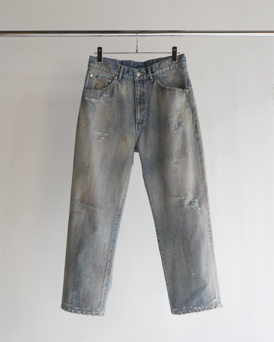 point damage straight denim | ARULLE