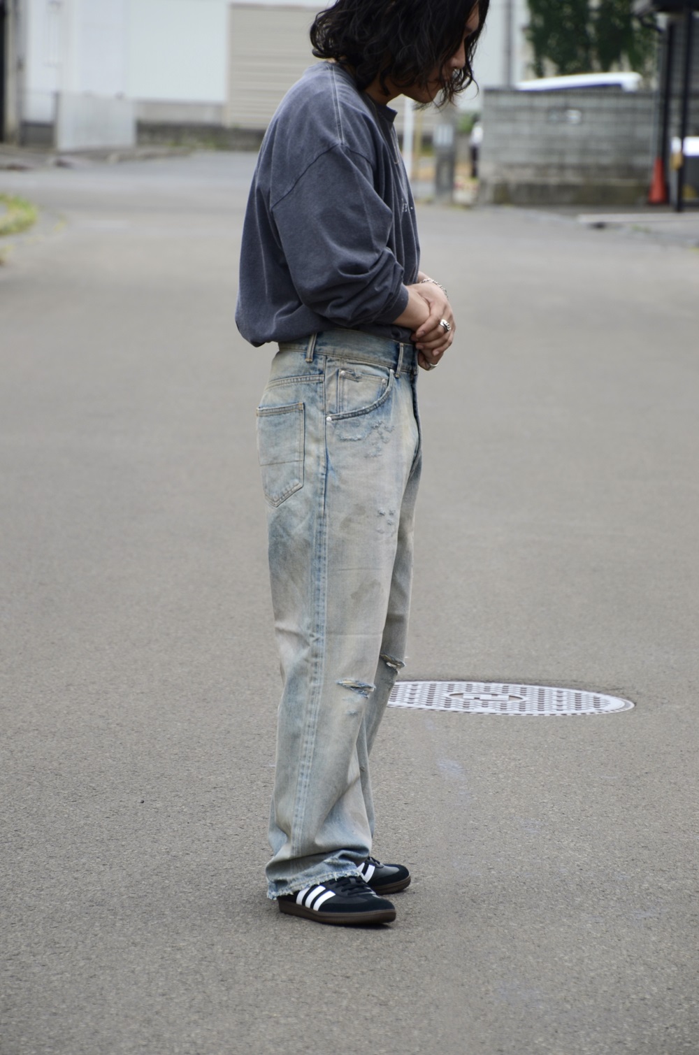 ANCELLM DAMAGE DENIM JACKET サイズ3 希少サイズ DAMAGE DENIM JACKET サイズ3 ANCELLM