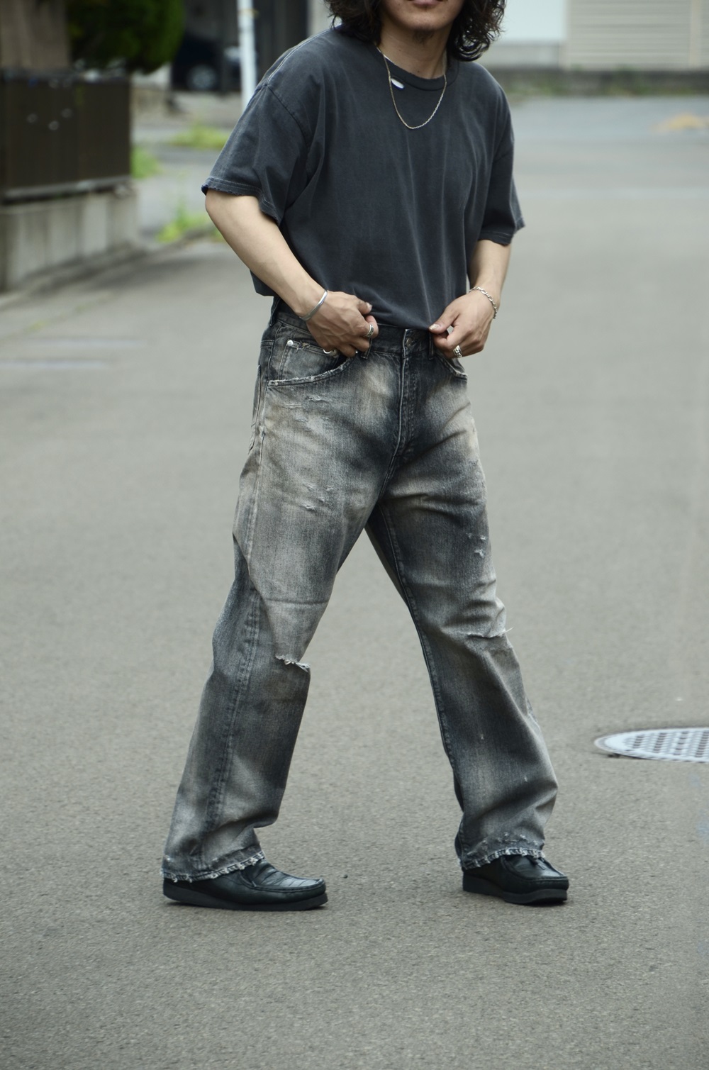 ANCELLM】“P/DAMAGE DENIM STRAIGHT 5P PANTS” ストレートデニムが今の
