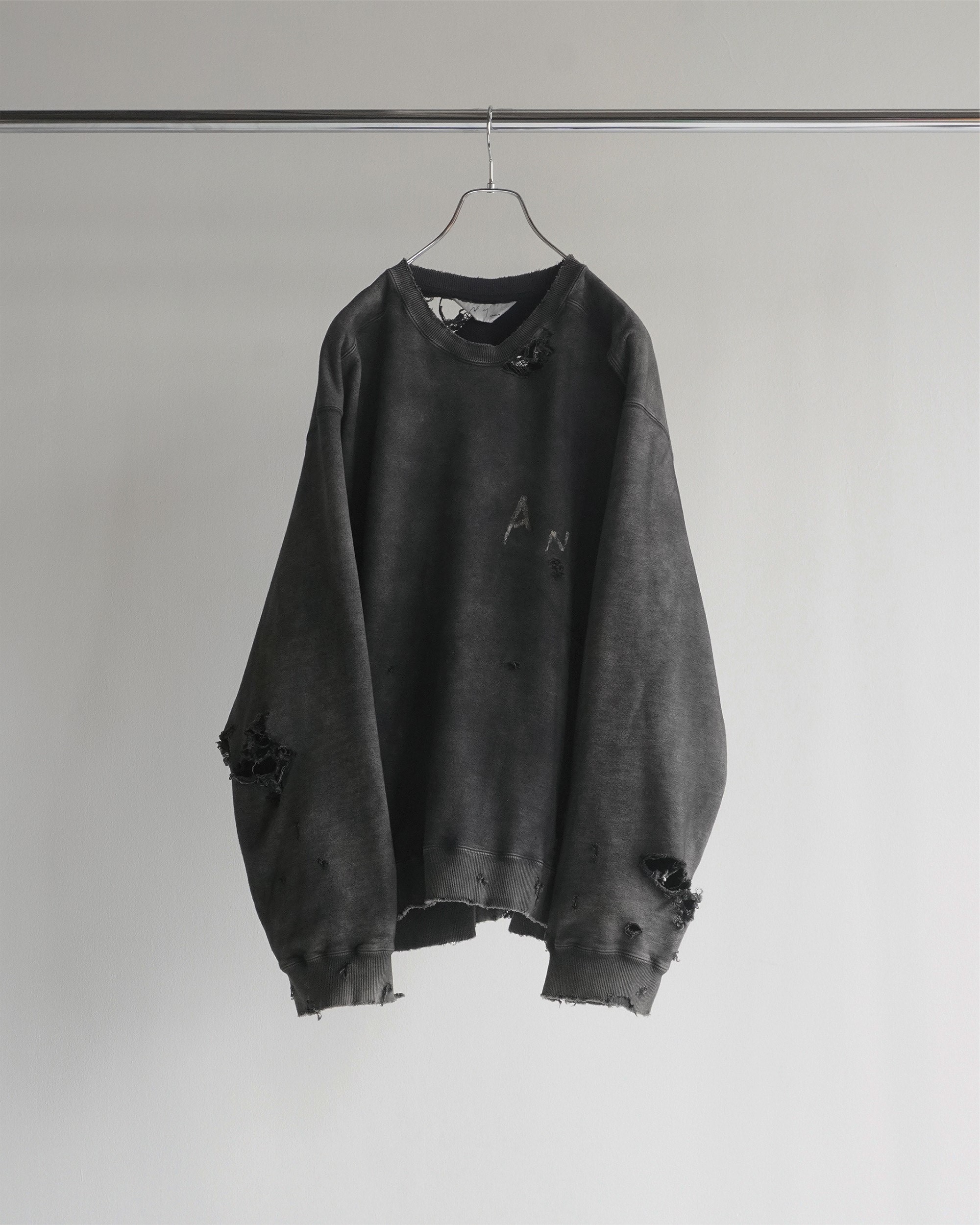 ANCELLM】”CRASH UNEVEN OVER SWEAT SHIRT” | CIENTO BLOG