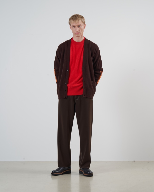 YOKE - ヨーク24FW PAINTED ELBOW PATCH CARDIGAN(YK24FW0821S
