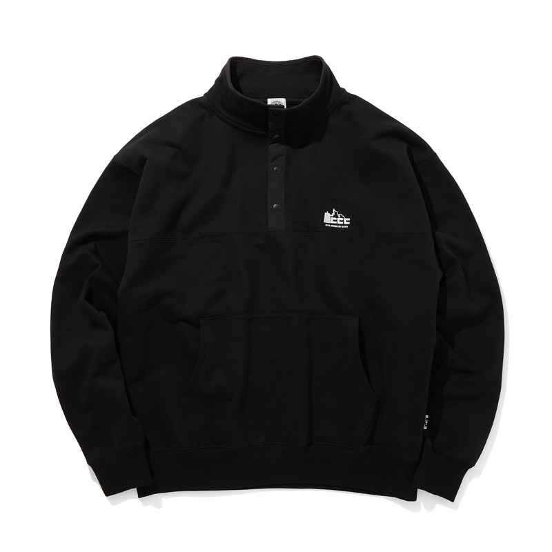 90s usa製 ハーフジップ短丈スウェット cityboy 古着 aif L