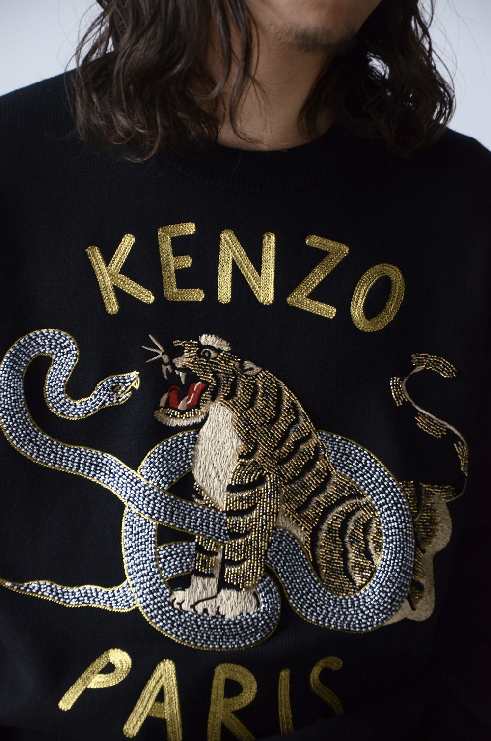 KENZO 総柄 フロントタイ 長袖 ブラウス KENZO (ケンゾー) コットン 