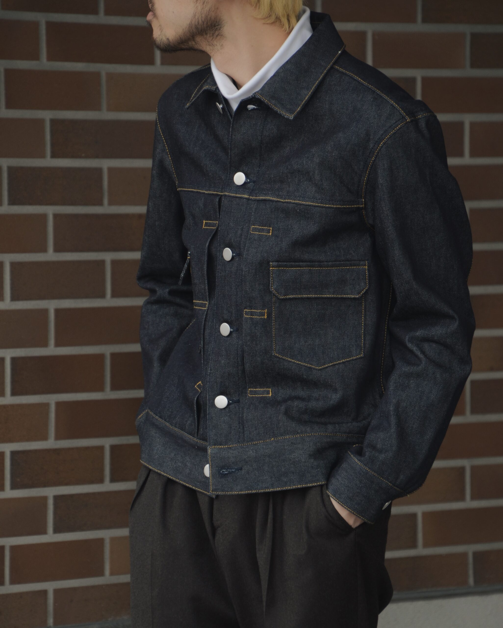 Jeanik デニムジャケット M ネイビー ≪春の新作≫Jeanik(ジーニック 