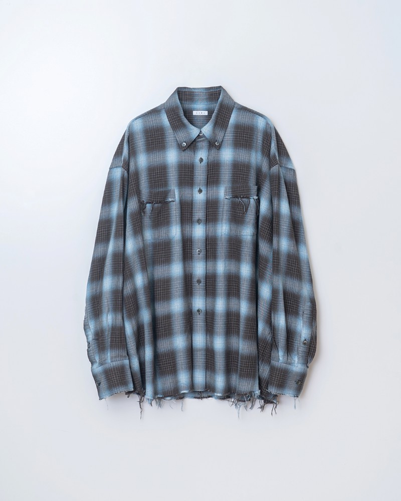 トップス Name. COTTON TWILL OMBRE CUT-OFF SHIRT Name./ネーム COTTON TWILL OMBRE CUT-OFF SHIRT