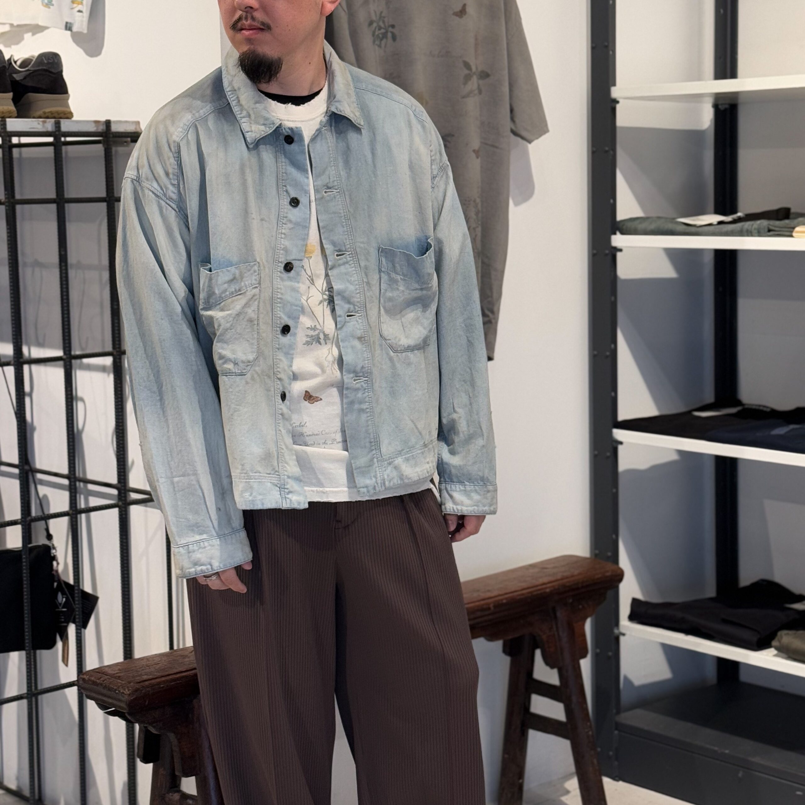 ancellm 25ss CHAMBRAY SHIRT JACKET 1