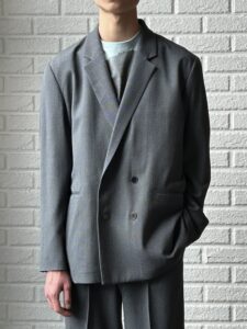 seya. / セヤ“TAILORED W JACKET /SUMMER HERRINGBONE”“TRAVER PANTS