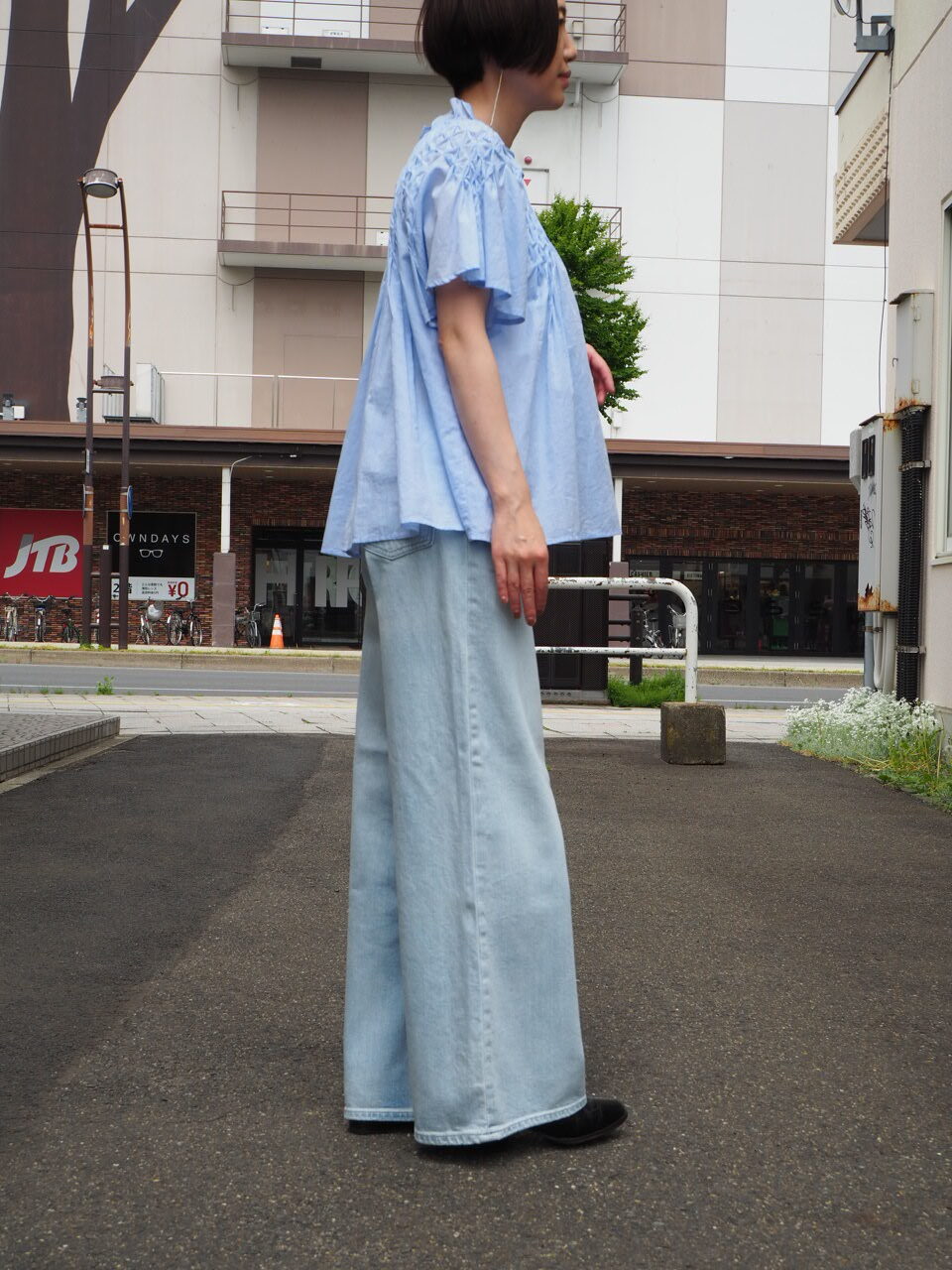 メンズ 【美品】DENHAM CROP BBR デニム ブルー 水色 夏デニム
