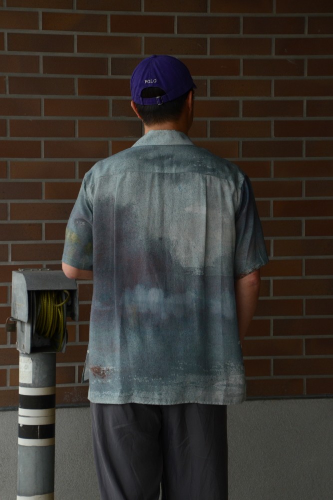 ヨーク オープンカラーシャツ ブルー 2025年