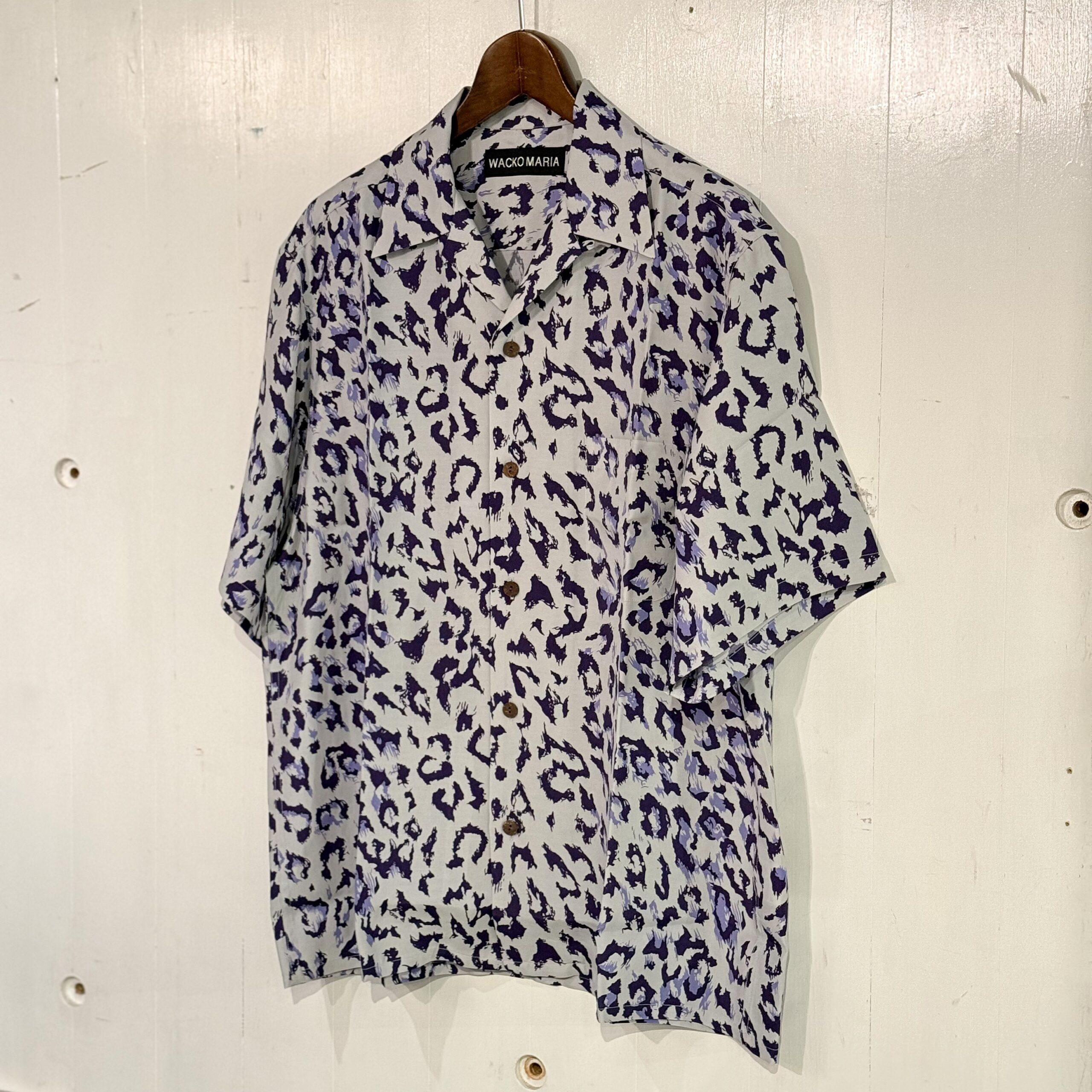WACKO MARIA◆LEOPARD HAWAIIAN SHIRT/S/レーヨン/NVY/総柄 WACKO MARIA◇24SS⁄LEOPARD HAWAIIAN SHIRT⁄L⁄レーヨン⁄ピンク⁄24SS