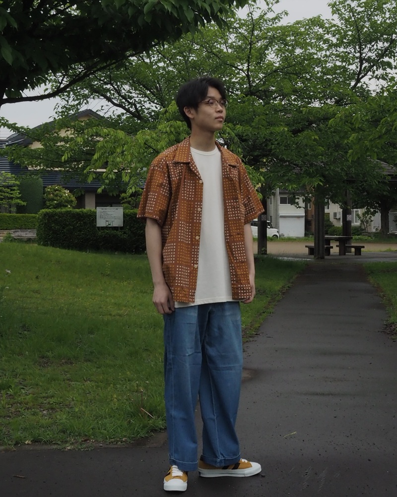 STAR OF HOLLYWOOD】TYPEWRITER COTTON OPEN SHIRT “POLKA DOT