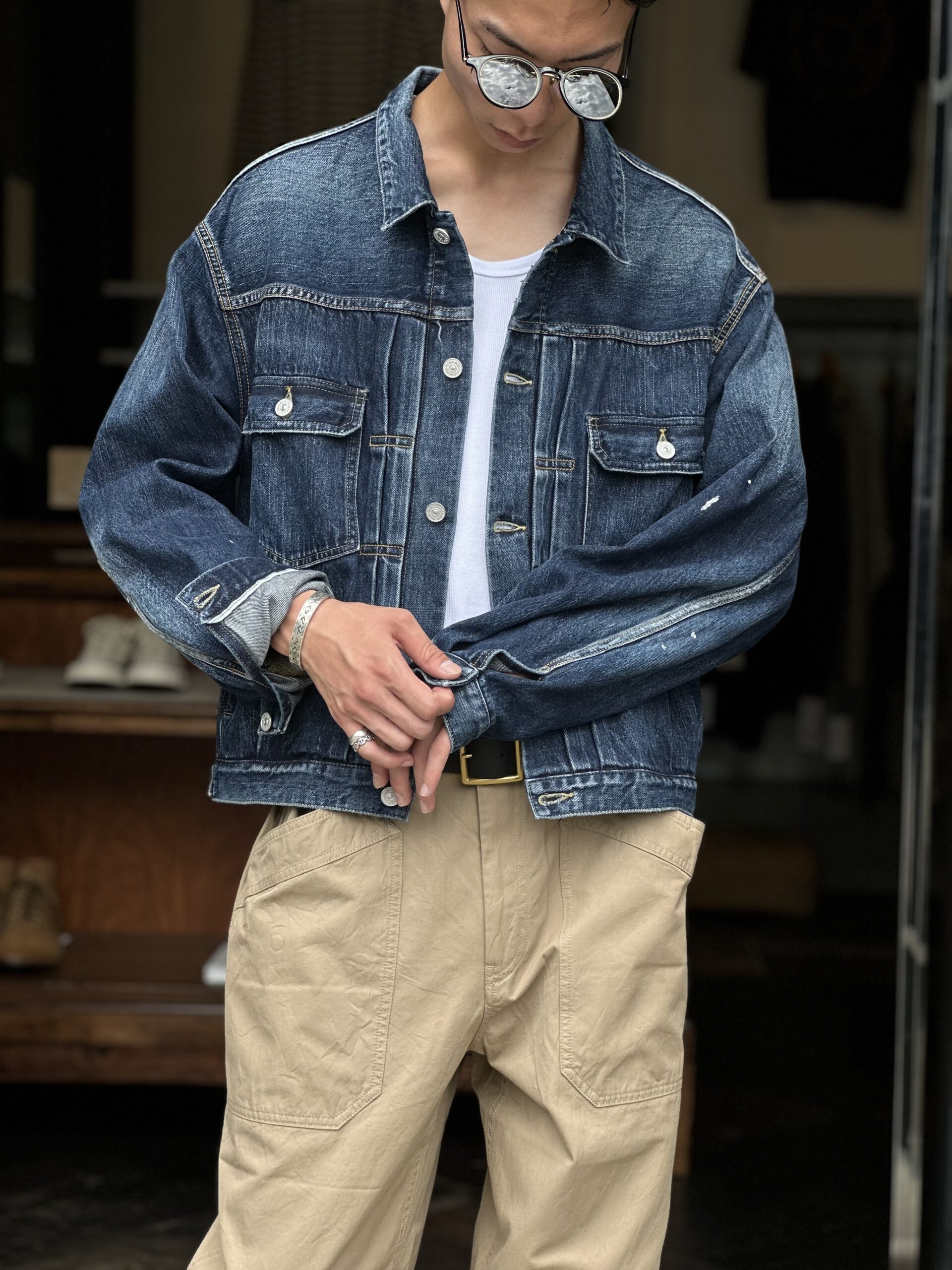 visvim 21SS 101XX JKT BEIGE 加工　ペイント visvim 21SS 101XX JKT BEIGE 加工 ペイント VISVIM ビズビム