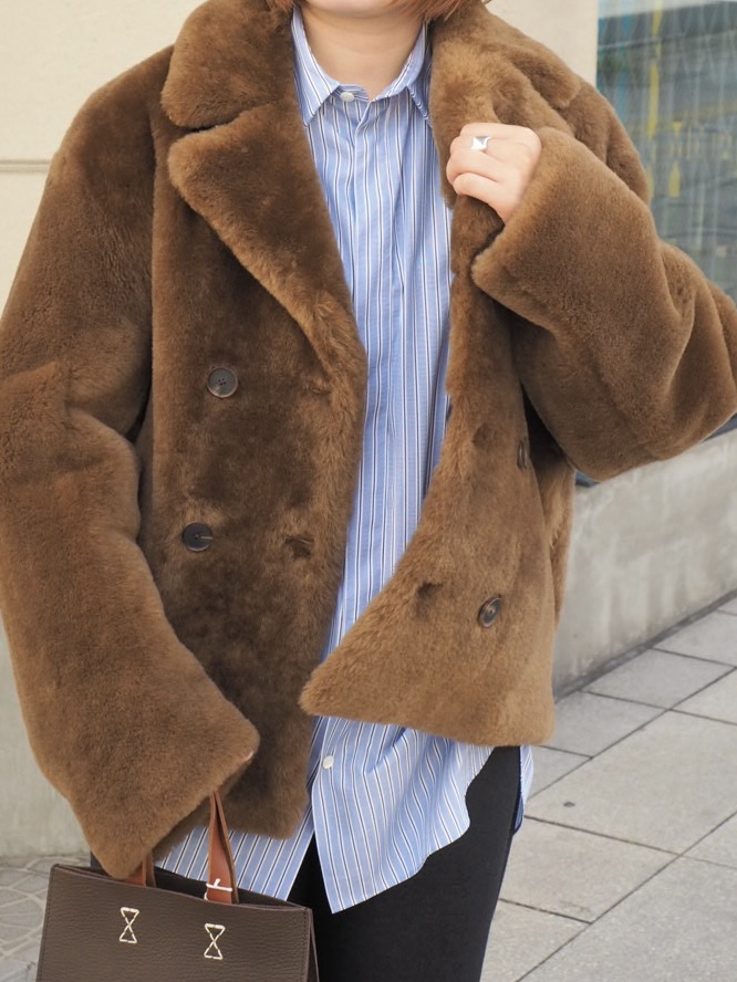 AURALEE】STRAIGHT MERINO MOUTON FUR P-COAT | CIENTO BLOG