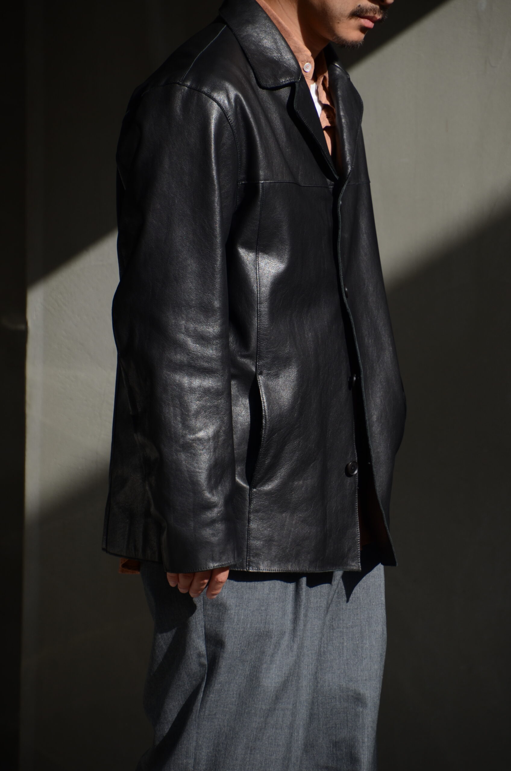 YOKE LEATHER CAR JACKET