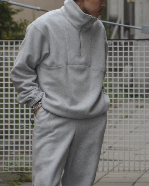 YOKE】SILK FLEECE HALF ZIP PULLOVER & SILK FLEECE LOUNGE PANTS