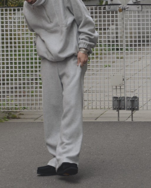YOKE ヨーク WIDE PAJAMA PANTS GRAY S YOKE】SILK FLEECE HALF ZIP PULLOVER & SILK FLEECE LOUNGE PANTS