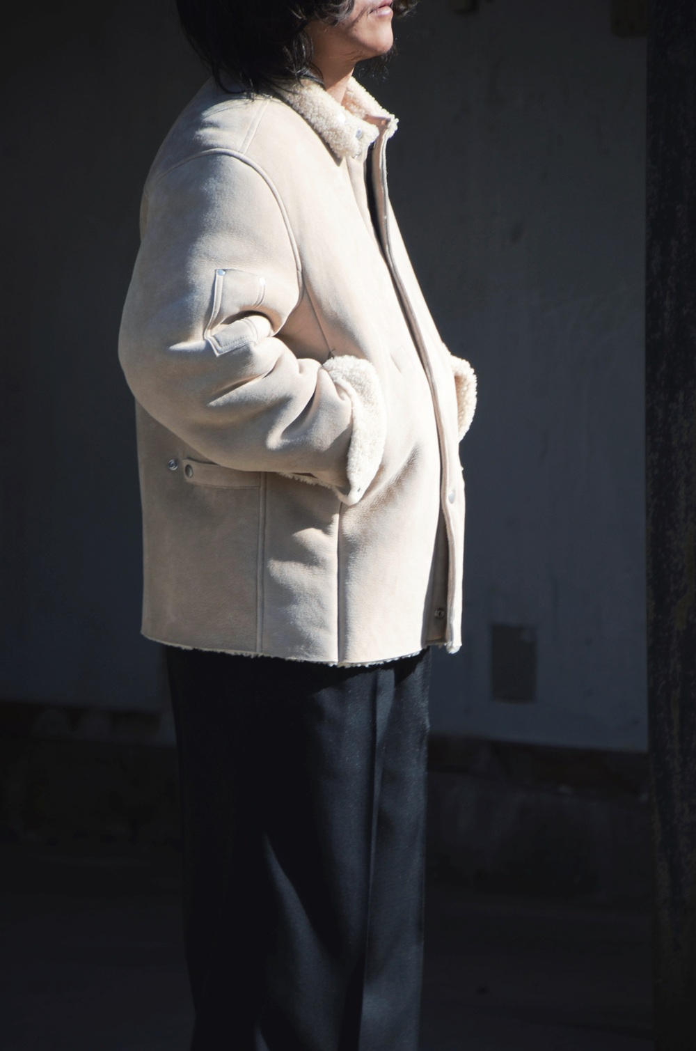 YOKE REVERSIBLE SHEARLING JACKET