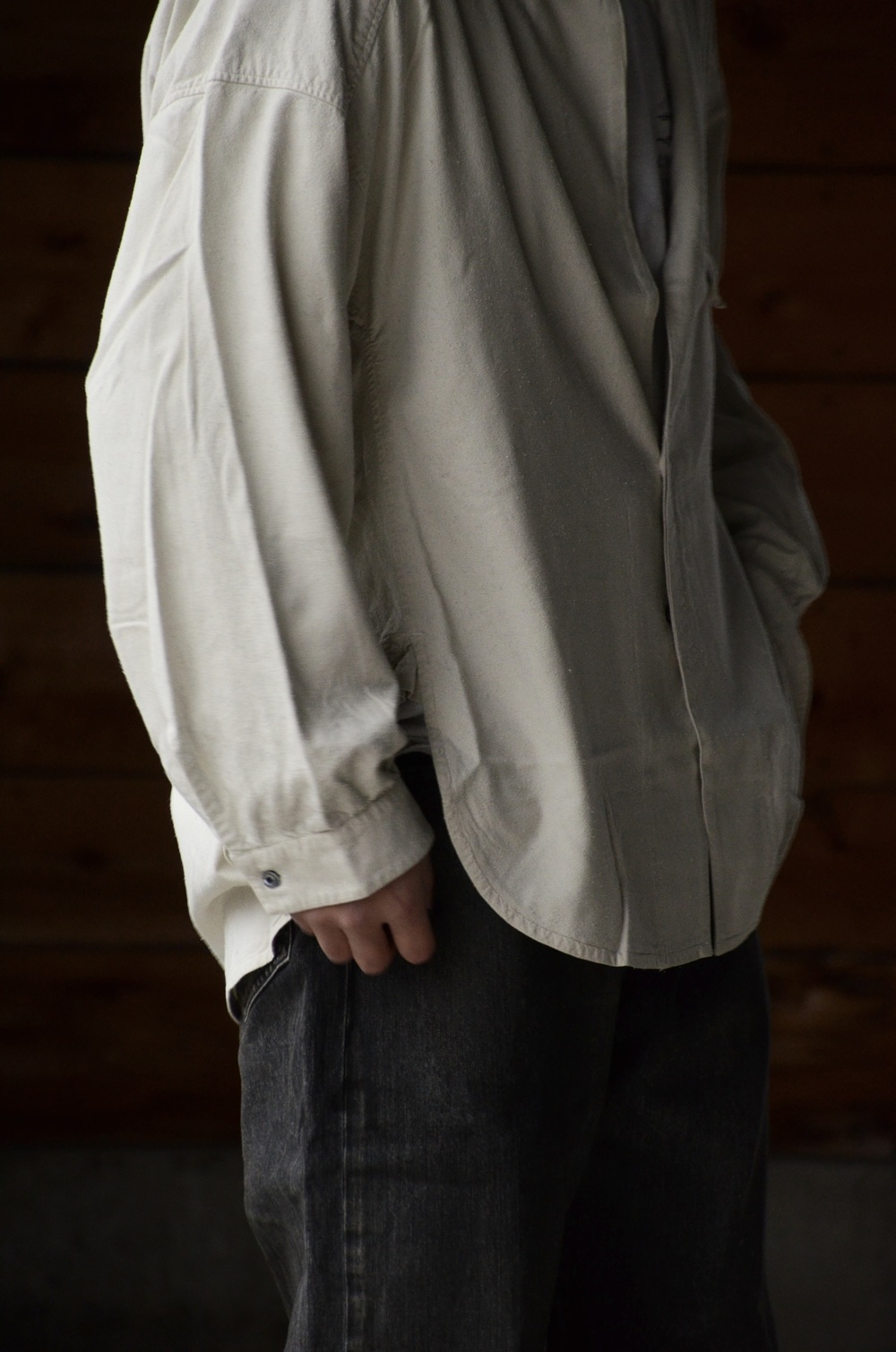 ANCELLM アンセルム SILK NEP LONG SHIRT