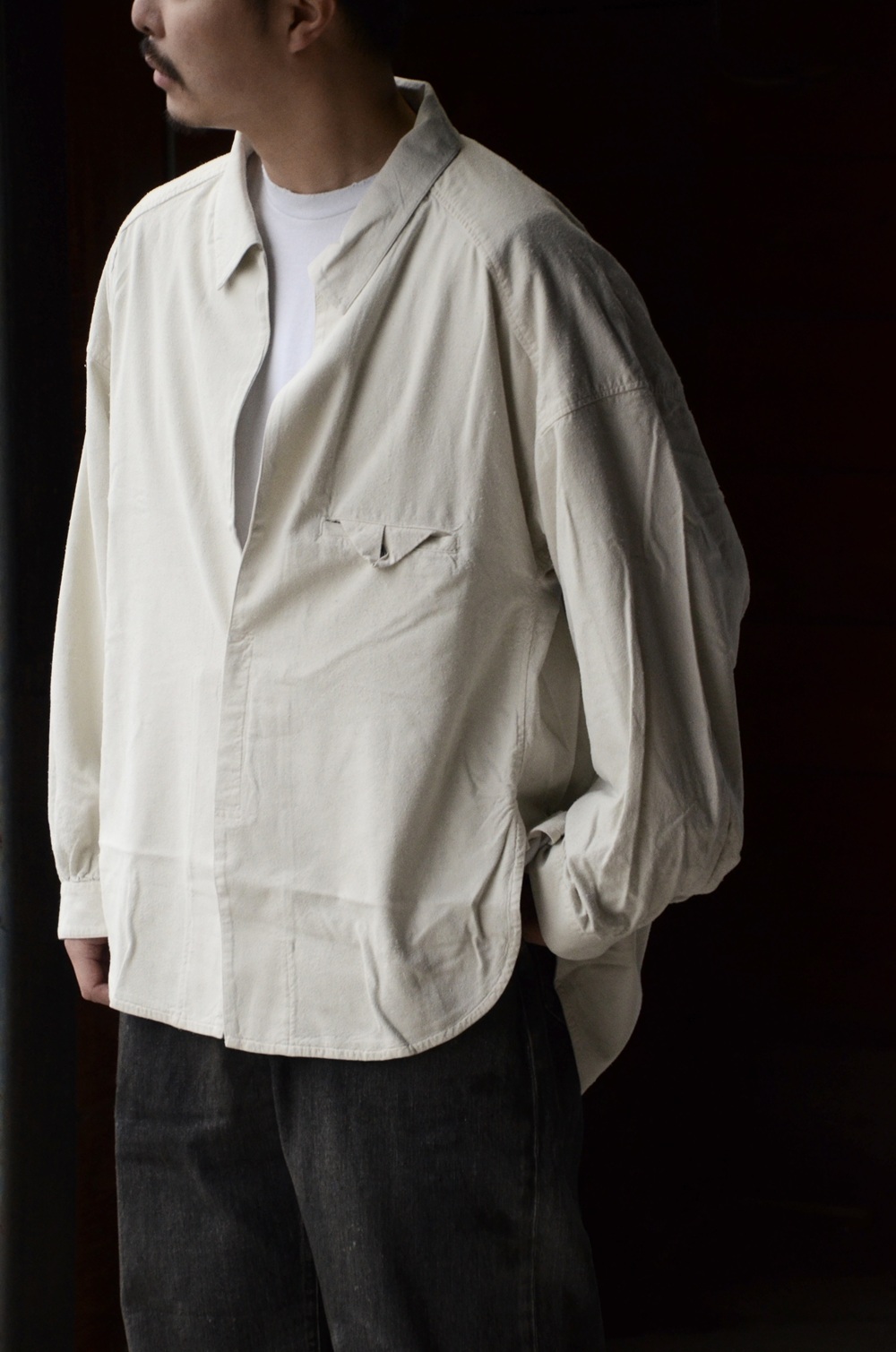 ANCELLM】自然と漂う色気あるシャツ “SILK NEP LONG SHIRT” | CIENTO BLOG