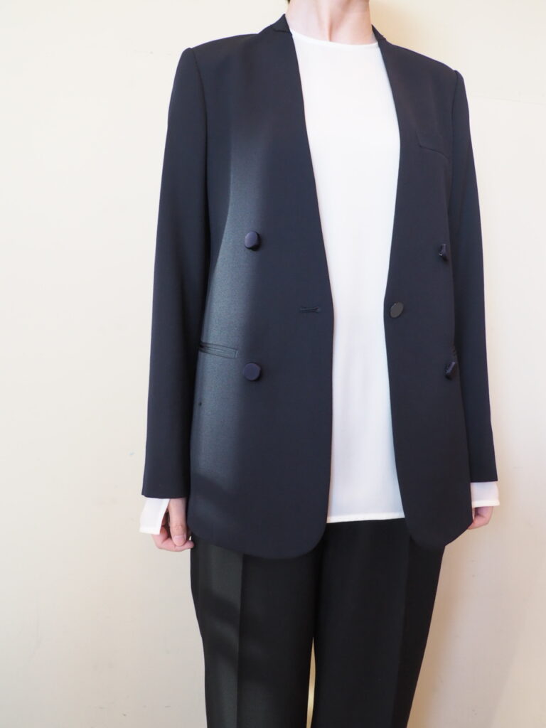 セレモニーやフォーマル、ビジネスにも【CINOH】NO COLLAR JACKET