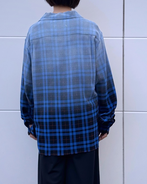 p*n様 Maison Margielaオレンジブラック　ブルーチェック柄ブーテ p*n様 Maison Margielaオレンジブラック ブルーチェック柄ブーテ