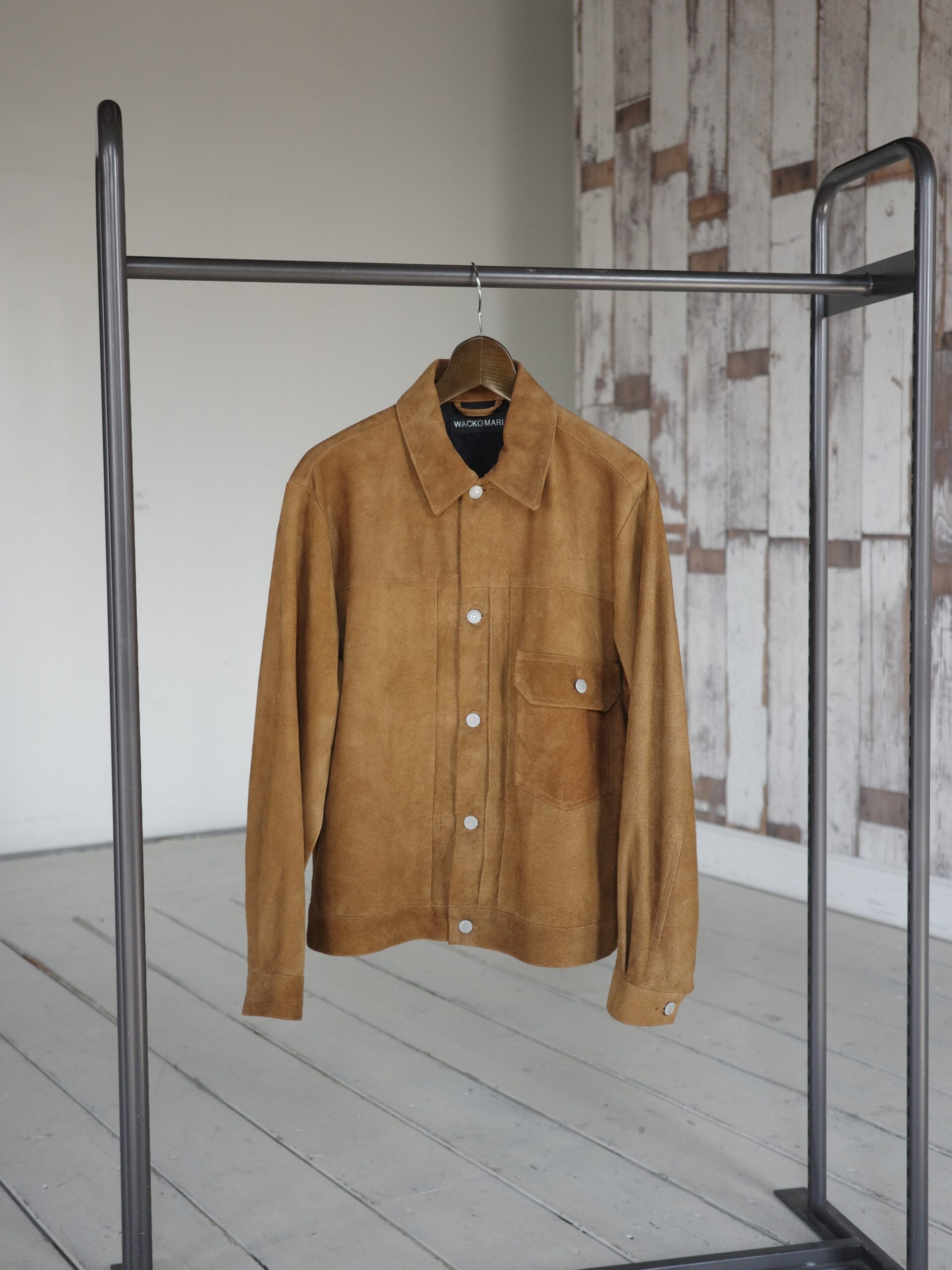 WACKO MARIA スエード トラッカージャケット WACKO MARIA/SUEDE TRUCKER JACKET（BLACK）［スウェードレザー